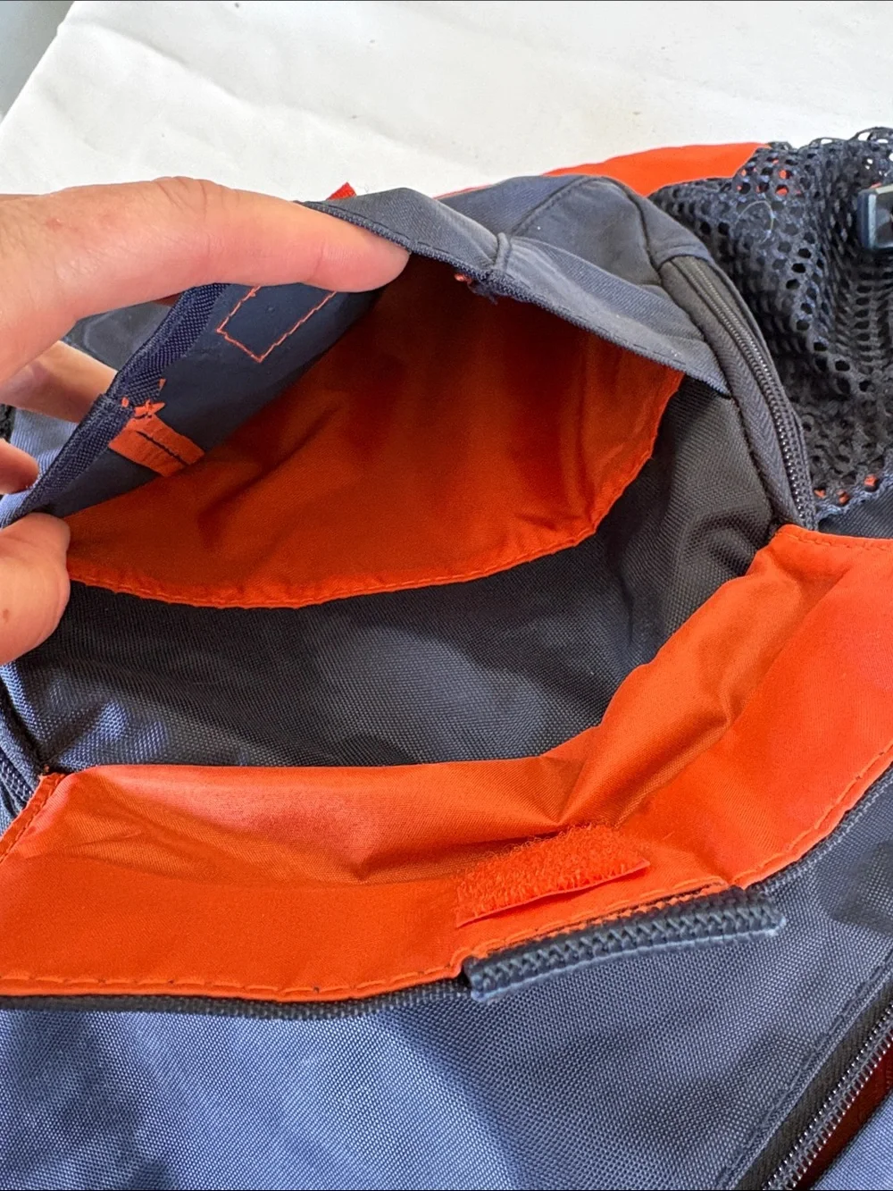 Eastport Blue and Orange Nylon Large Sling Bag
